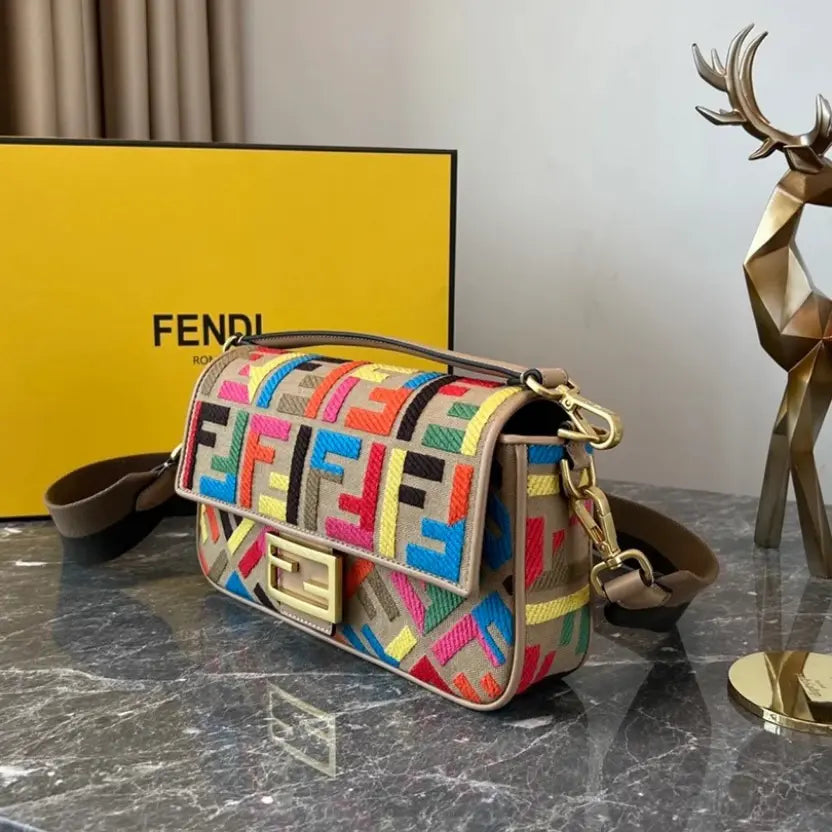 Boutique Quality || Fendi Baguette Mini canvas bag