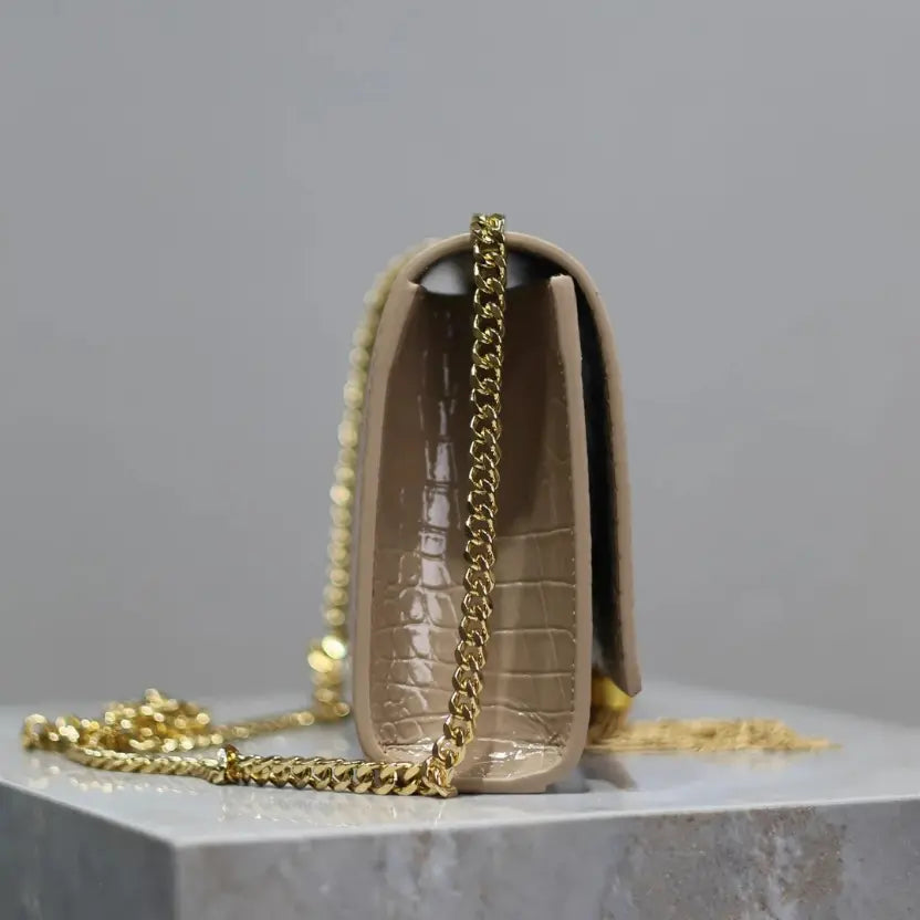Boutique Quality || YSL KATE 24cm Tassel Bag in Brown
