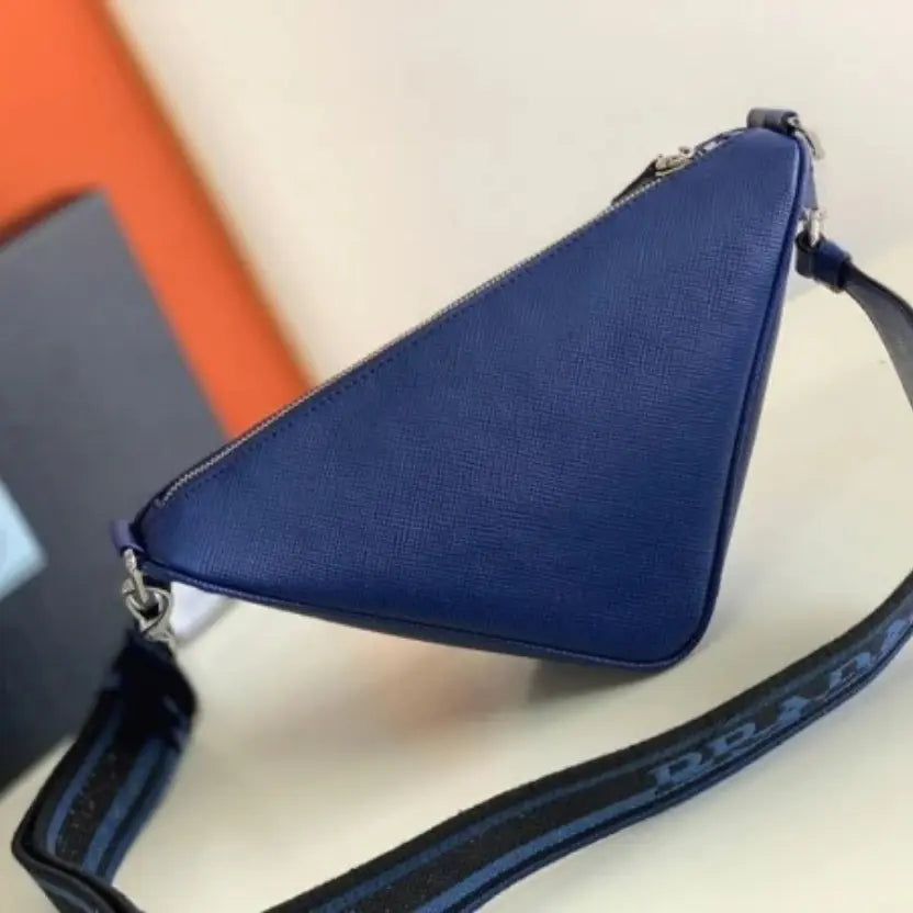 Boutique Quality || Prada Triangle Shoulder Bag in Blue