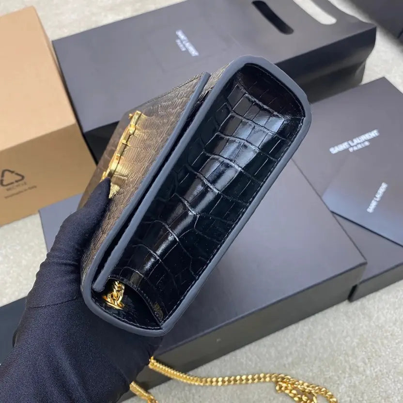 Boutique Quality || YSL Black Kate Chain Crossbody Bag